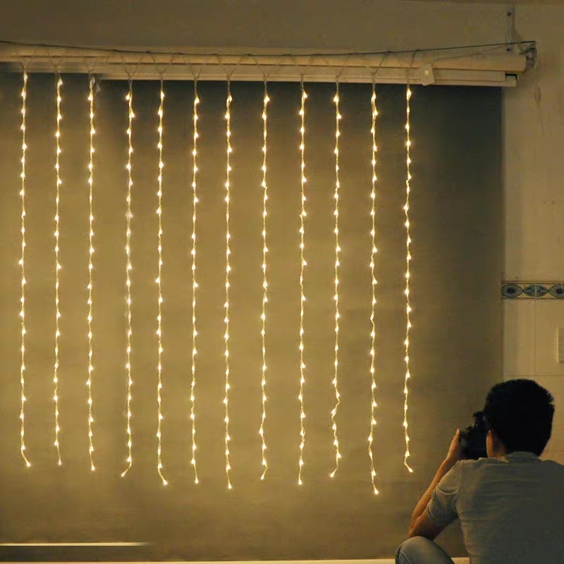 3*2 flowing water lights, meteor shower lights, neon lights, Spring Festival pendant lights, flowing water lights, tree lights, outdoor colorful light strings, lighting lights, New Year decorative lights Specification image