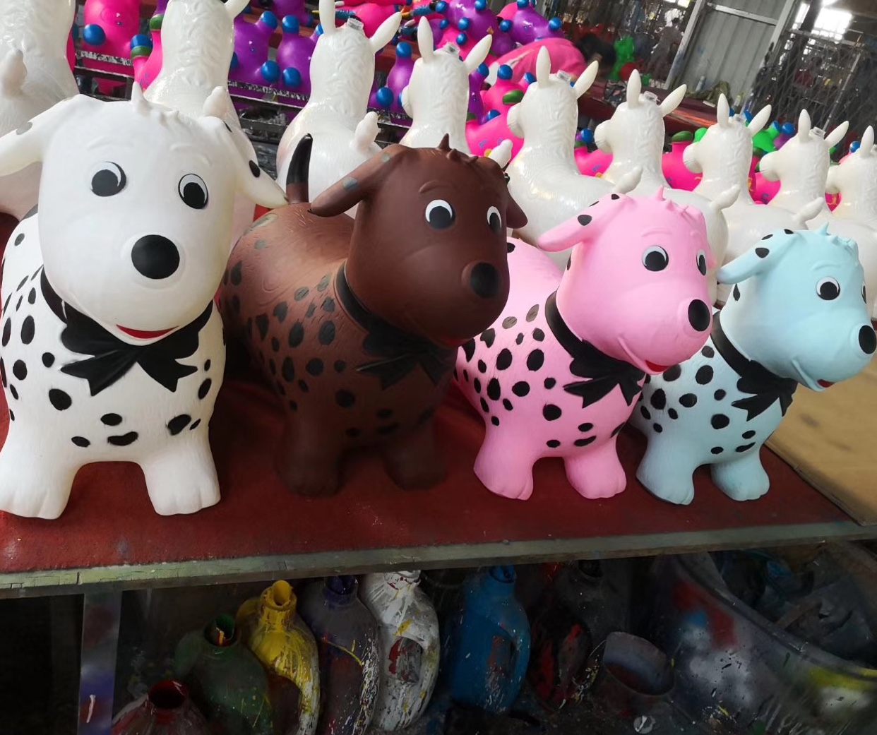 Extra grande a prueba de explosiones engrosado ambiental inflable salto animal nuevo dálamo salto caballo