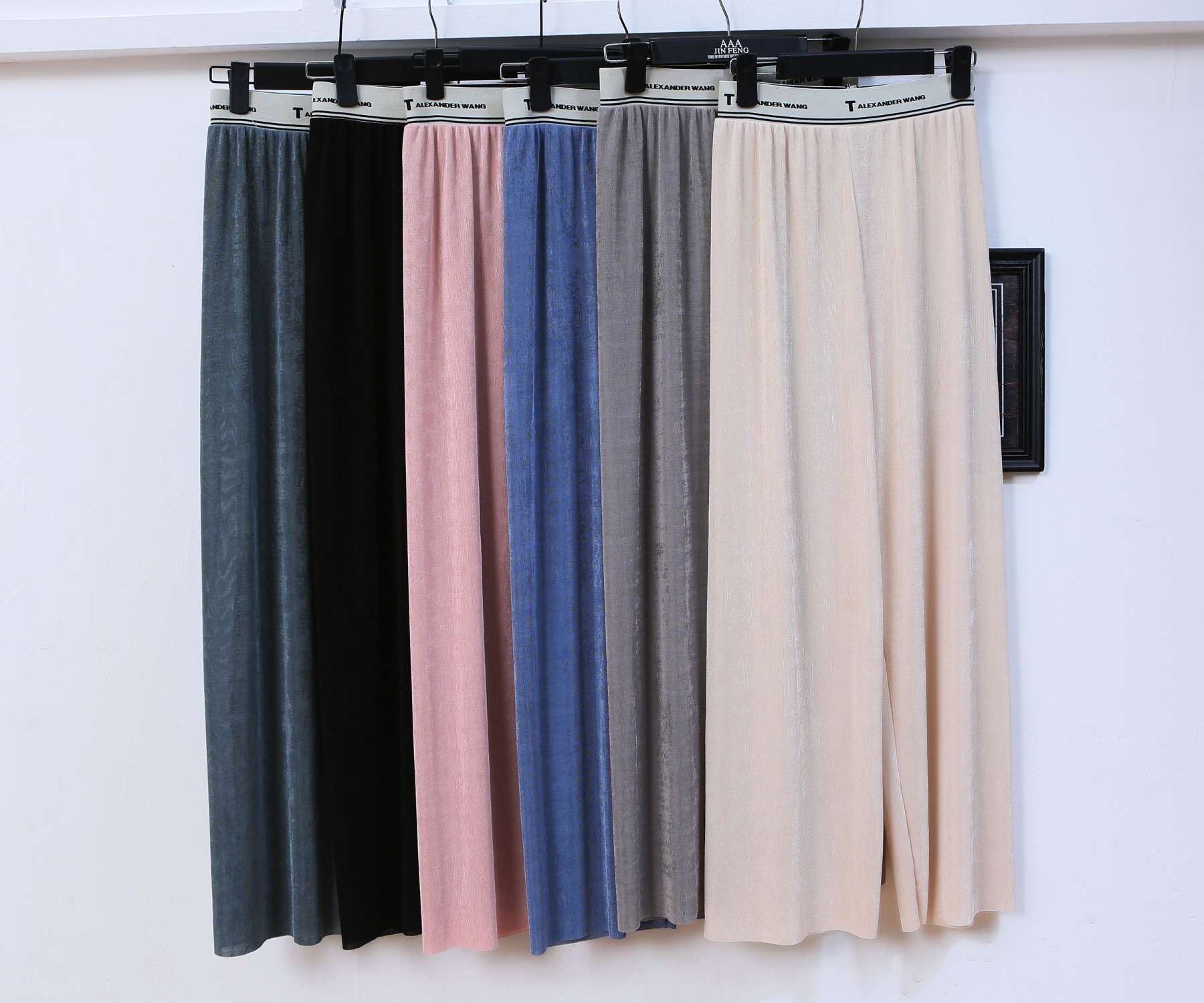 Ice silk wide-leg pants undefined