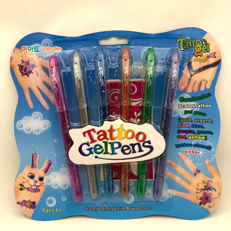 TATTOO PENS six outfits TATTOO GEL PENS