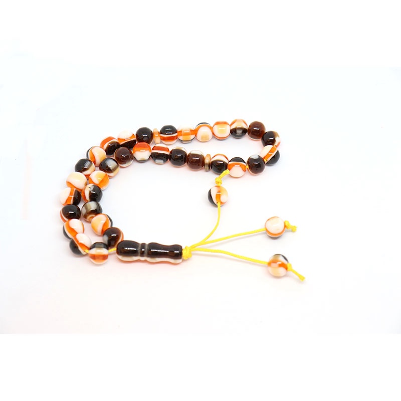 Focus on Muslim rosary resin round two - color 33 pieces factory direct support color wholesale thumbnail