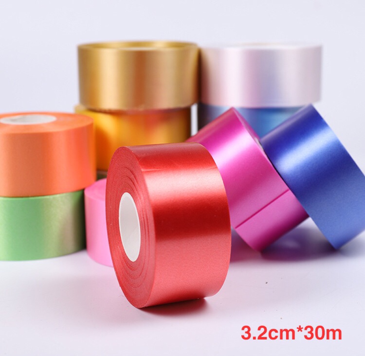 3.2cm30米素色彩带