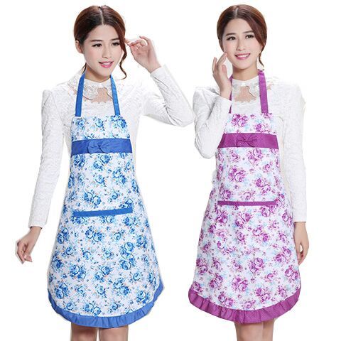 Japanese and Korean princess lace aprons, servant aprons, home aprons, double-layer waterproof and oil-resistant, advertising custom logo aprons details Picture