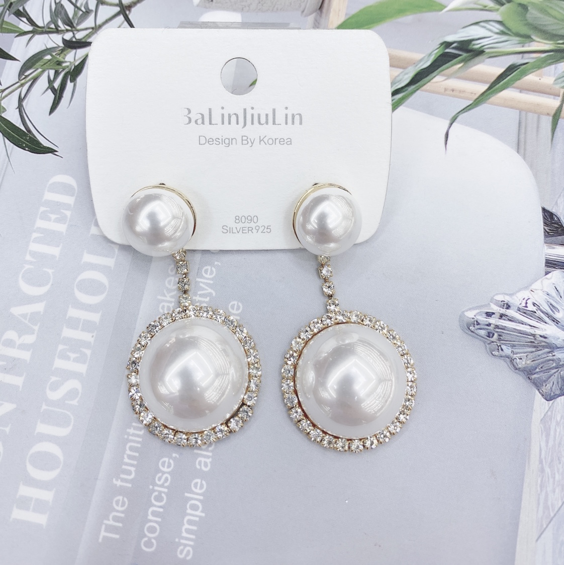 Korean-style earrings in the same style as Internet celebrities