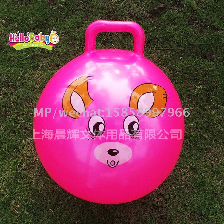 55CM手柄按摩球,手柄贴标球,贴迪斯尼,蜘蛛侠,混款混色