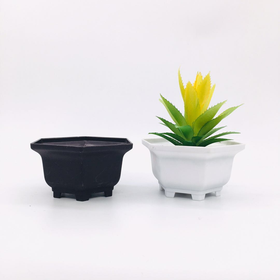 Factory direct sales of plastic flower POTS P007 plastic flower POTS, imitation porcelain flower POTS detail image 2