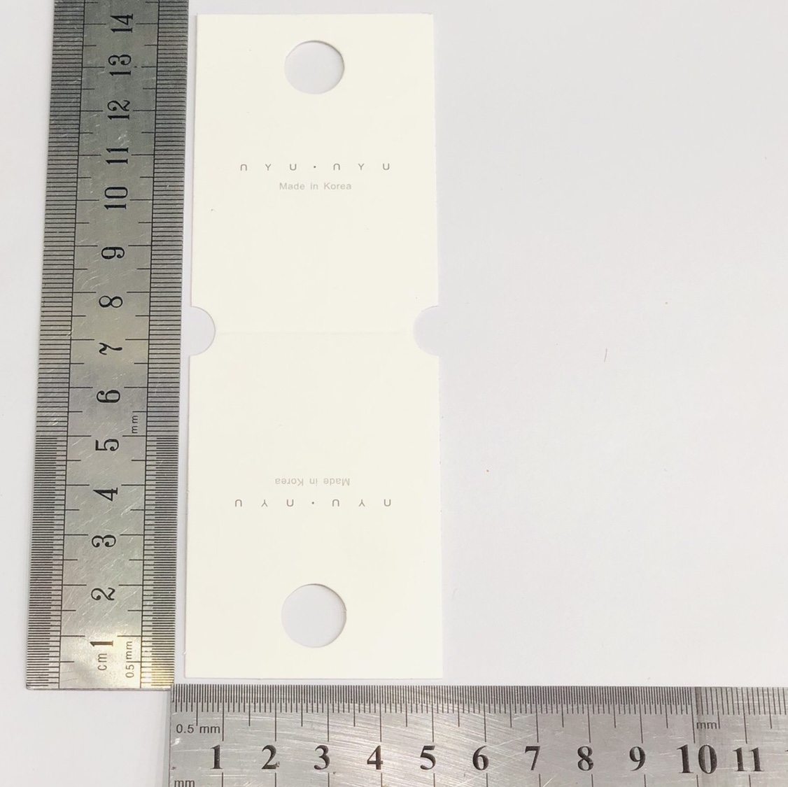 Factory direct sales of paper card jewelry packaging customization nyn folded card 5*14 details Picture