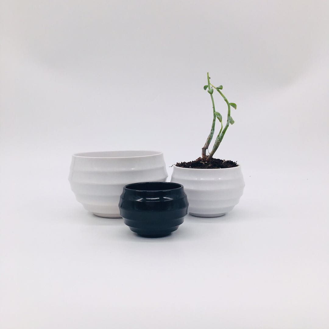 工厂直销塑料花盆Y38 密胺花盆 塑料花盆 仿瓷花盆详情图2