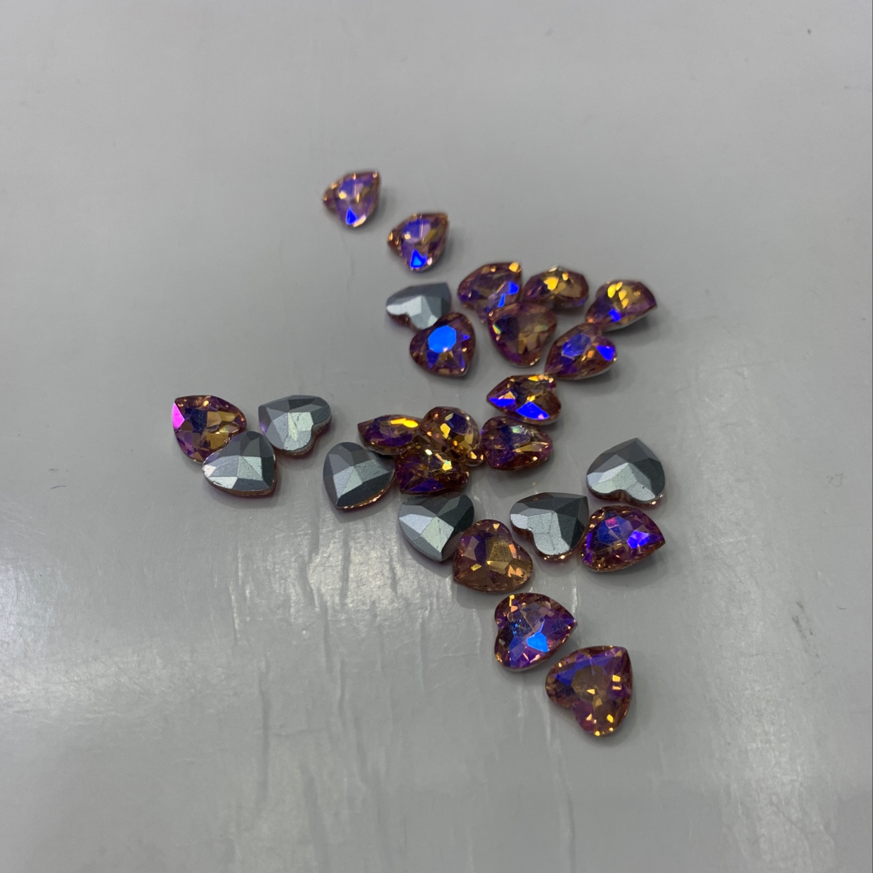 10mm Heart Water Red AB Specification image