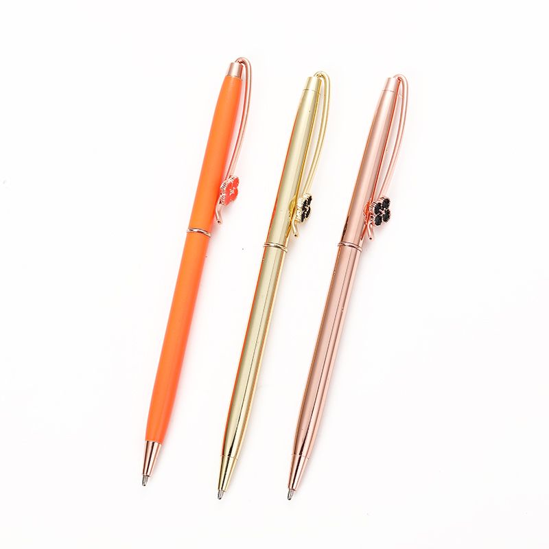 High-end INS spiral pearl metal ballpoint business gift pen thumbnail