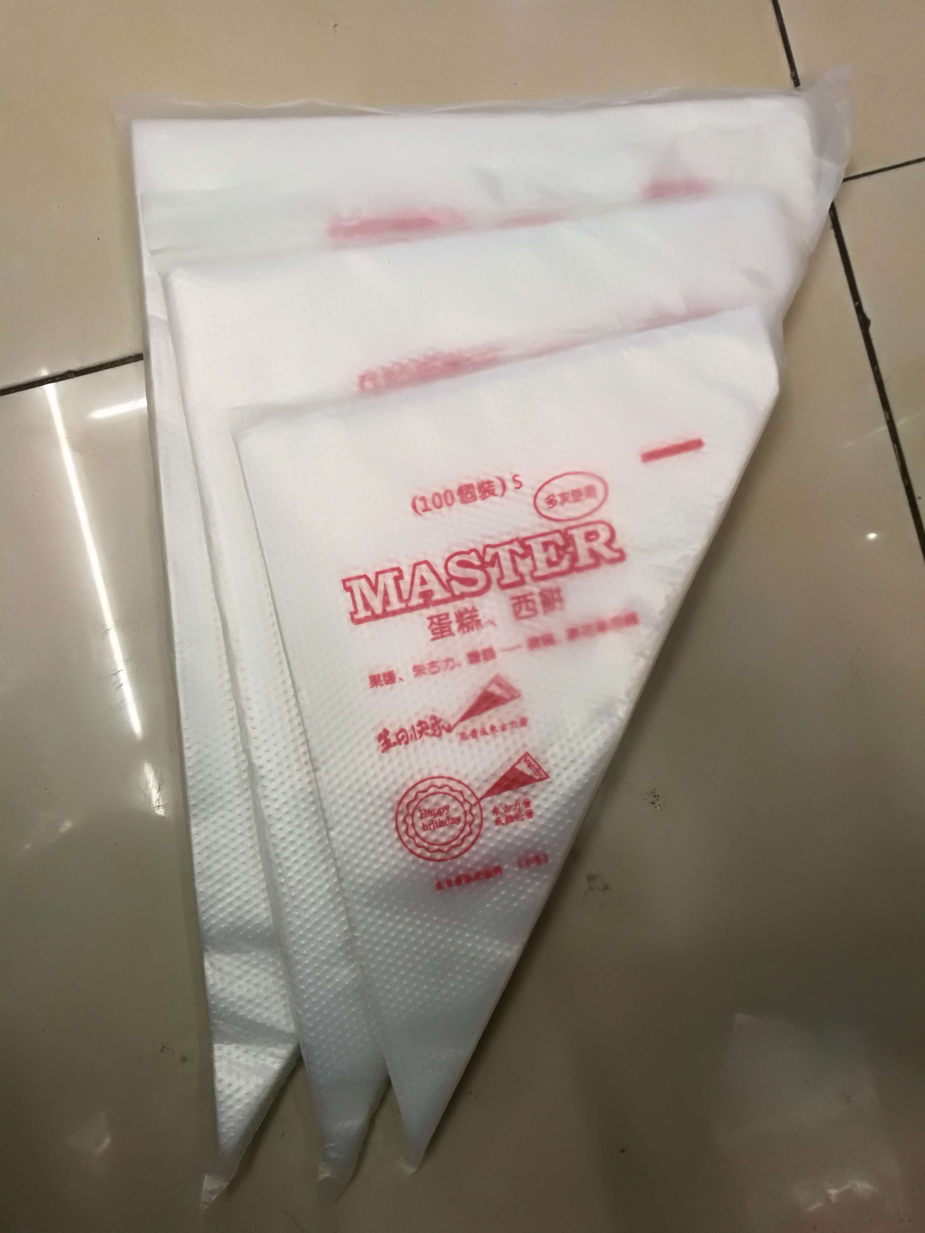 加厚裱花袋蛋糕奶油袋曲奇饼干裱花 挤花袋 一包约100个 大号详情图4