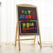 LED电子荧光板广告板发光板广告牌小黑板手写板木支架一体荧光板