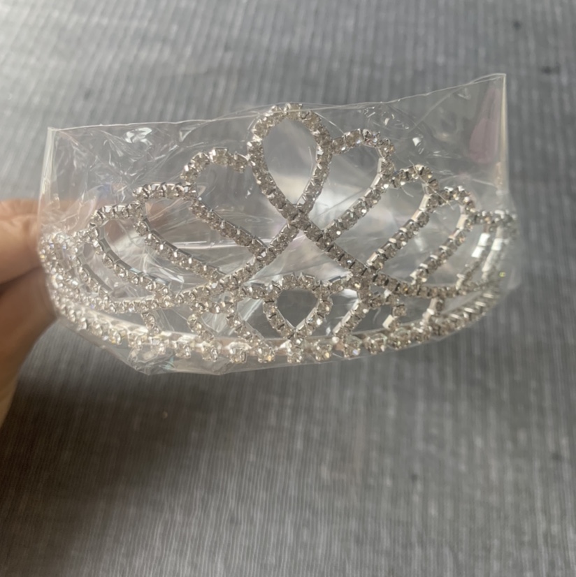 Bridal tiara, pageant tiara, claw chain hair comb