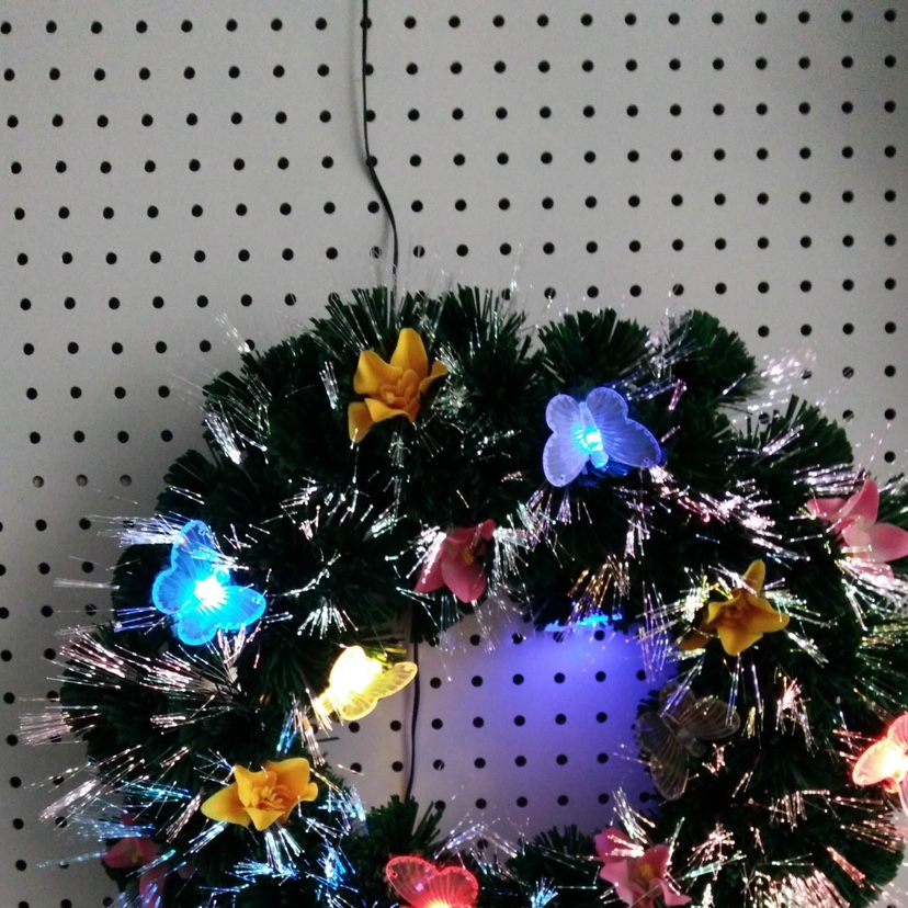 Optical fiber wreath with 40cm bow Specification drawing