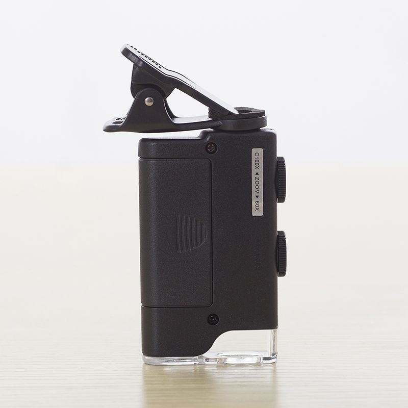 Mobile phone clip-on optical LED microscope details Picture