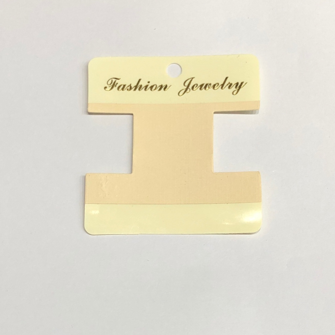 Factory direct plastic card jewelry packaging custom cream-colored PP paste Rice Cream-colored Leni I-card 6.5*7 thumbnail
