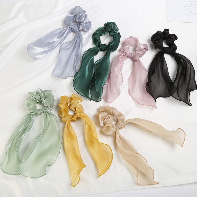 韩版小清新蝴蝶结头饰 新款甜美少女系飘带大肠发圈女士发绳