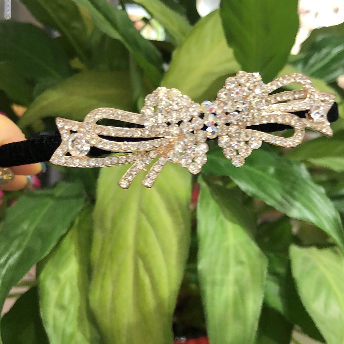 New Korean Fashion Pearl Rhinestone Alloy Head Band Hairpin Hairpin Jewelry 001 details Picture
