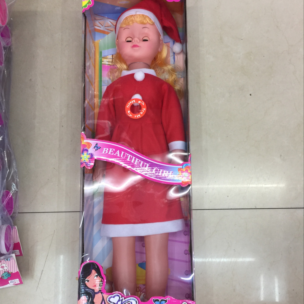 32-inch Christmas costume music doll