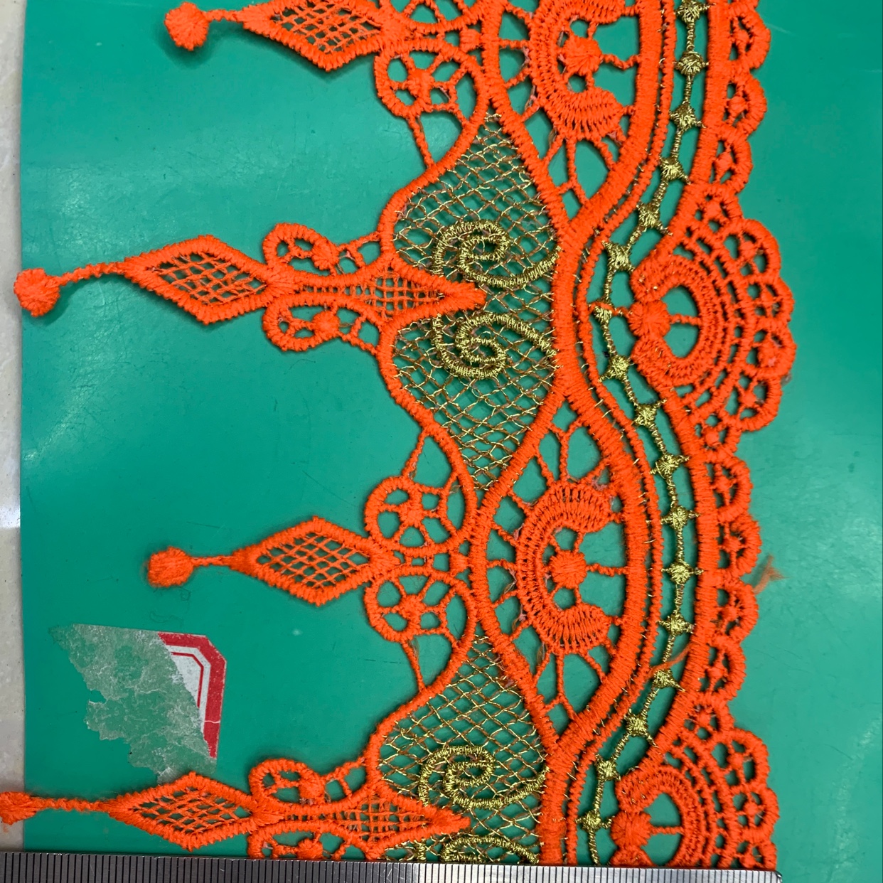 a1003 Orange milk thread with gold thread