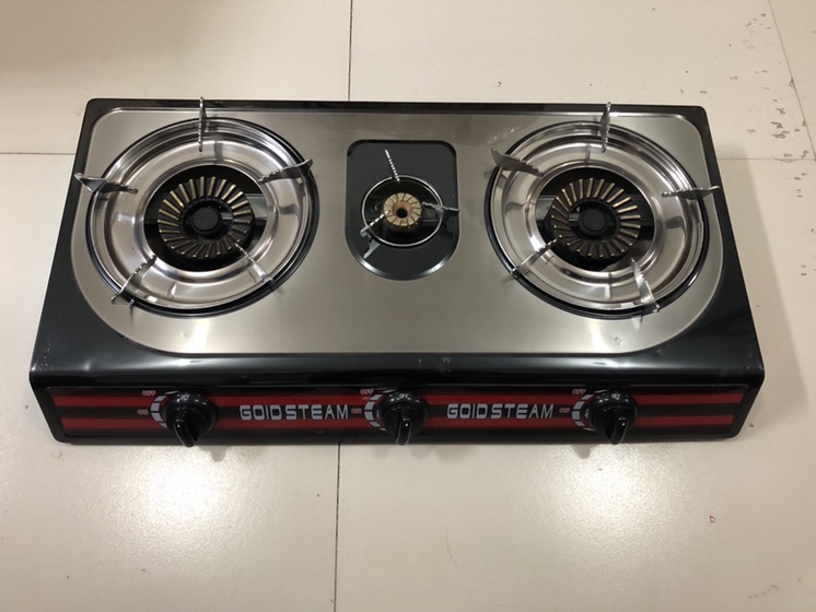 Table color steel panel rotating fire three - head LIQUEFIED natural gas gas stove thumbnail