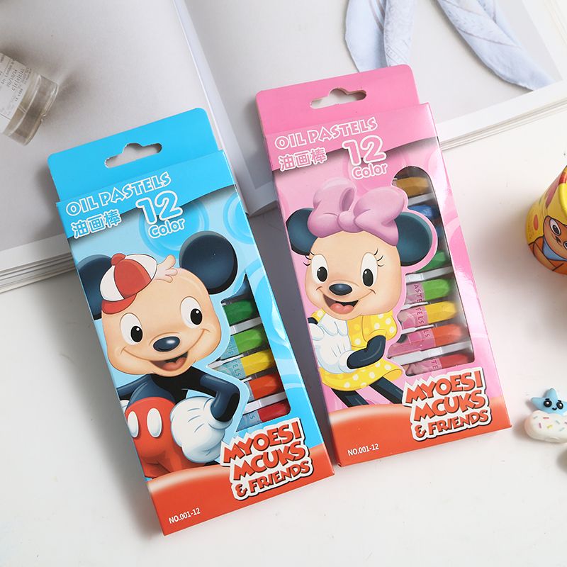 Six-sided cartoon oil painting stick 12 colors washable multi-color children's painting pen wholesale children's stationery a substitute thumbnail