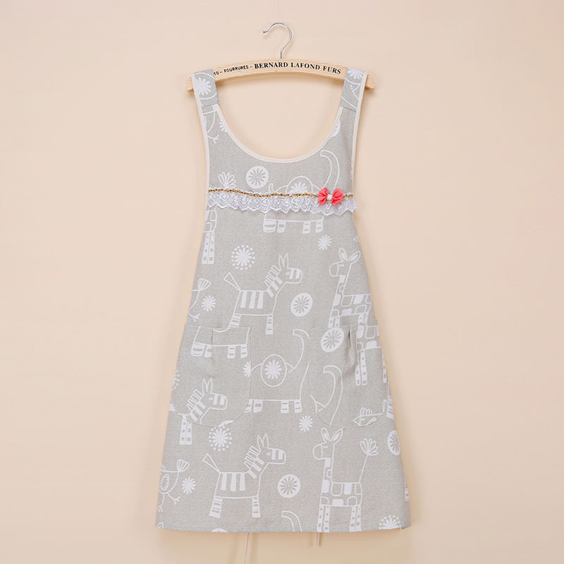 围裙套装/手套/围裙/格子手套/冰袖白底实物图