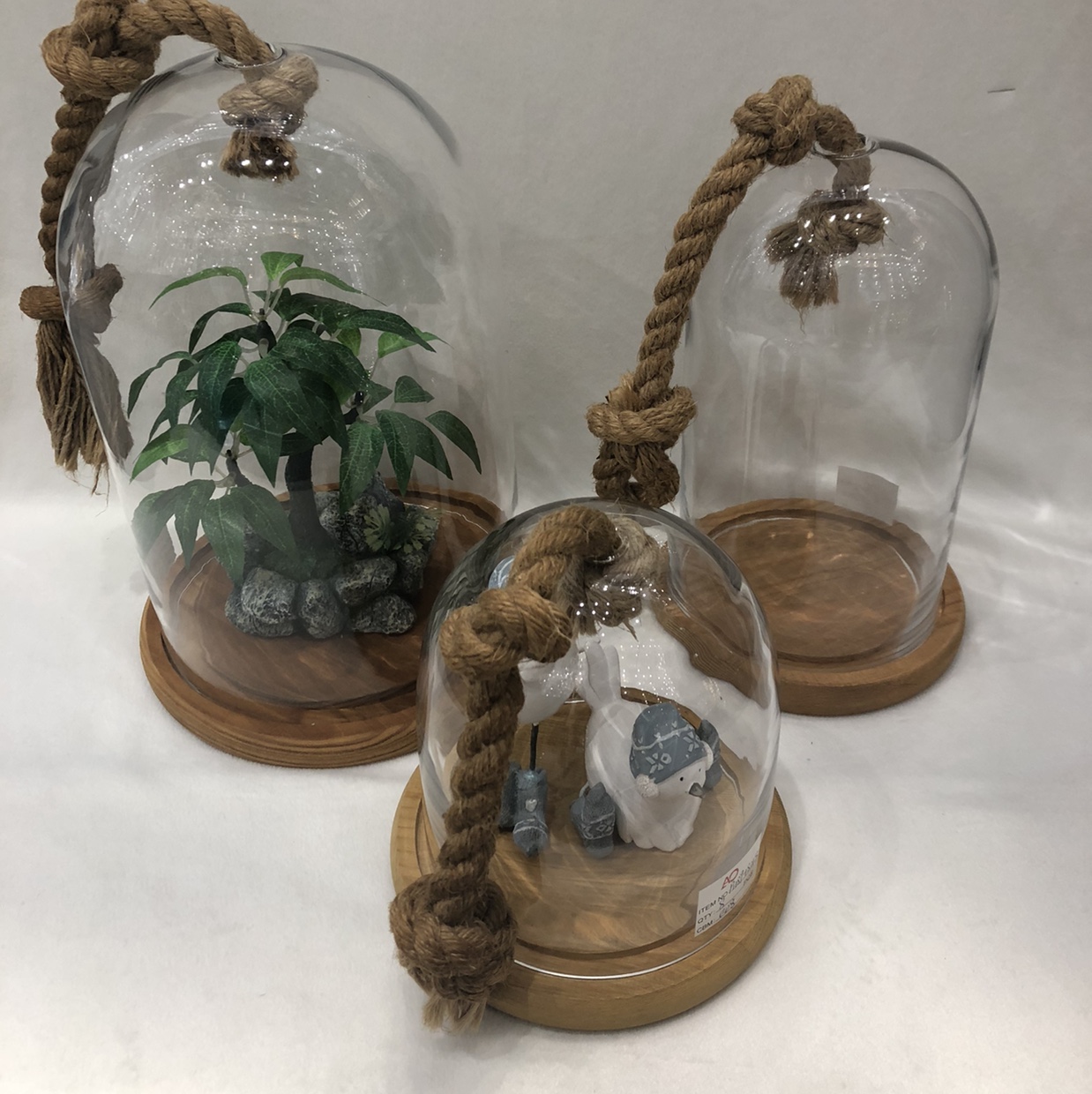 Simple European wind eternal flowers micro landscape glass cover soft decoration household furnishing thumbnail