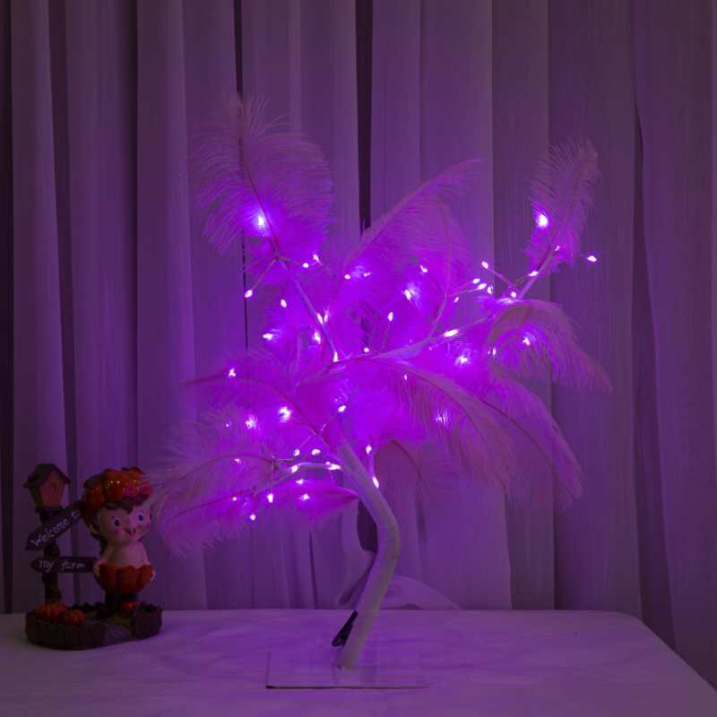 鸡毛树灯产品图