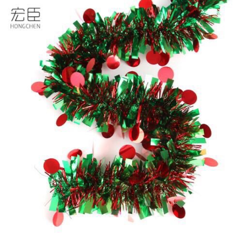 Christmas ribbons are used to decorate the Christmas tree