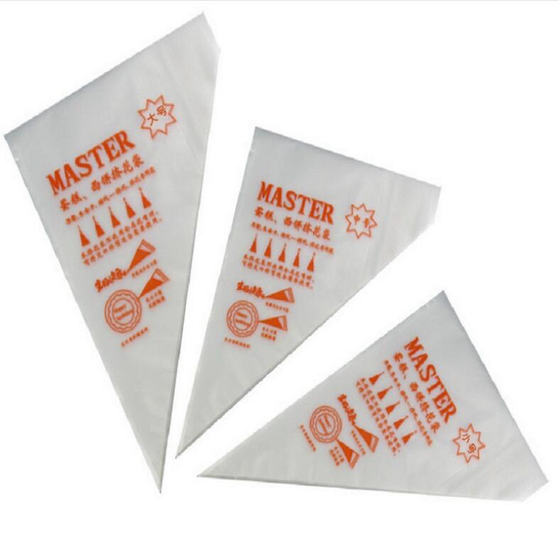 One bag of thickened piping bags for cakes, cream bags, cookies, piping and extrusion bags, approximately 100 medium-sized ones