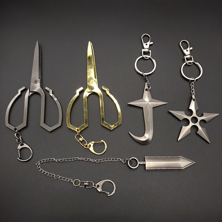 New anime merchandise: Assassin 5, 6, 7, 7, Mei 13, darts, scissors, alloy weapon model, keychain, pendant, Assassin token