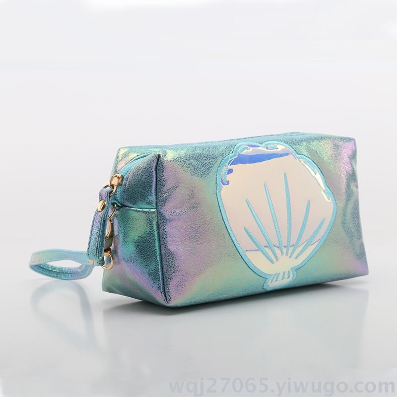 The popular foreign trade "Phantom Color Crack Prince Bag" is a copyrighted and patented "colorful fabric cosmetic bag" and a "shell handbag" details Picture