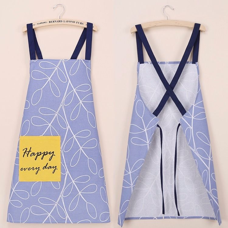 围裙纯棉耐脏厨房加厚男女围裙全棉麻餐厅咖啡工作服罩衣有防水款详情图9