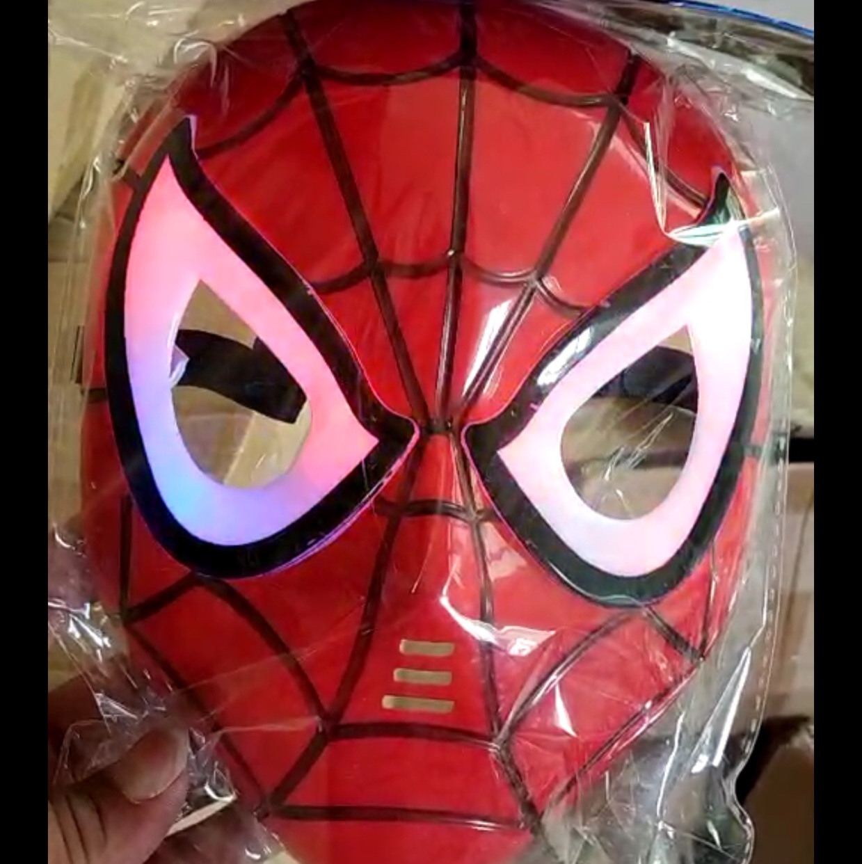 Cartoon mask street hot selling cartoon luminous mask 2 yuan store hot selling Spider-Man mask thumbnail