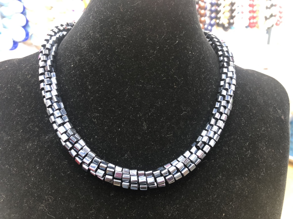 Crochet crystal necklace 1 (multi-color optional) thumbnail