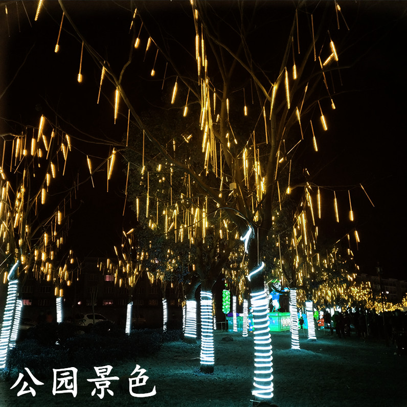 LED圣诞灯户外防水流星雨管亮化工程商业街道庭院装饰布置清吧详情图7