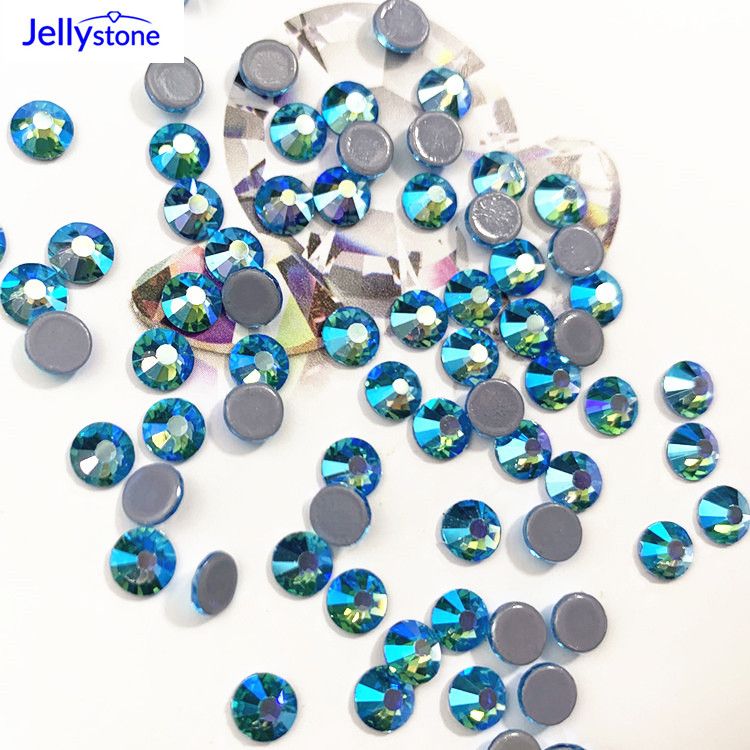 Water blue AB SS8 crystal glass flat bottom accessories DIY accessories manufacturer direct selling thumbnail