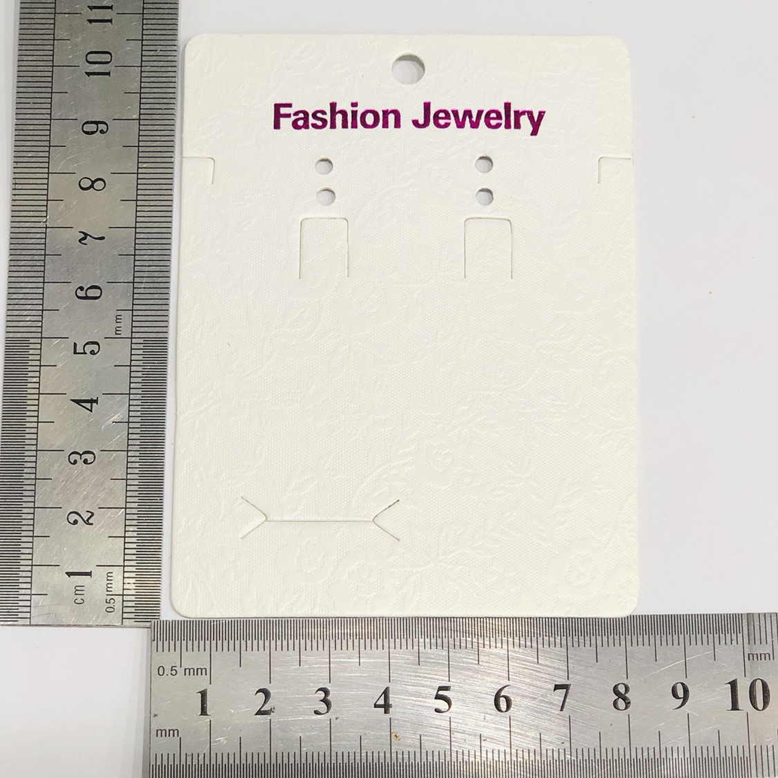 Factory direct sales of paper card jewelry packaging customization, ice white rose pattern 8*10.5 details Picture