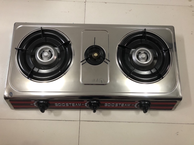 Table stainless steel panel honeycomb tri-tip gas cooker