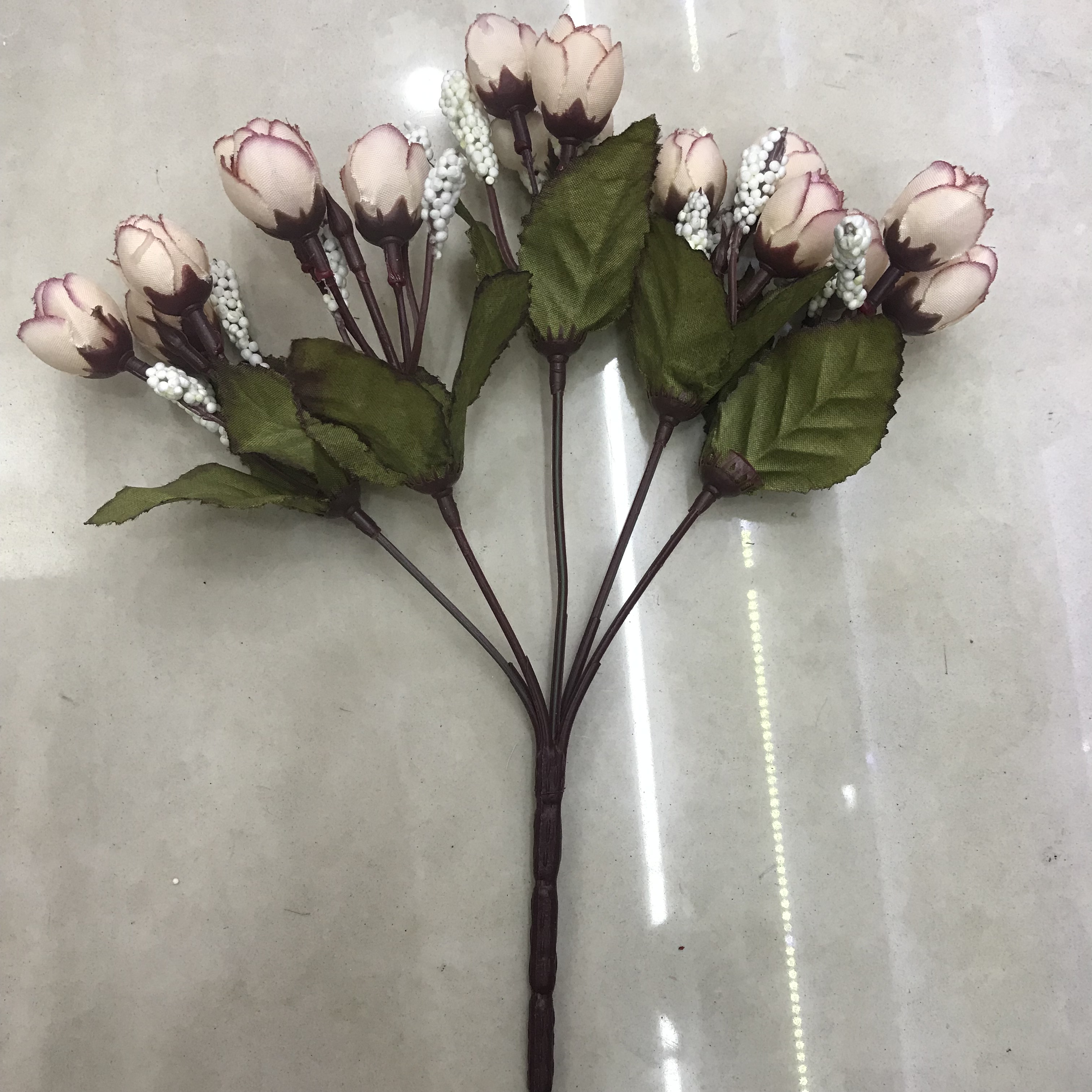 Living room artificial flower and artificial flower tea, bedroom decoration, venue arrangement, autumn 5-pronged 15-head star bud wholesale detail image 1