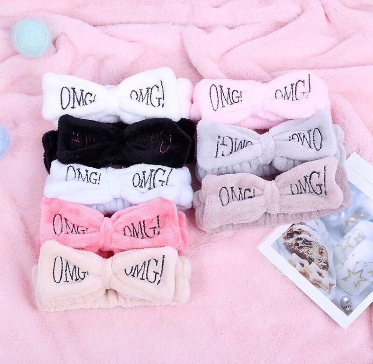 Embroidered hair band OMG, cute fabric hair tie, hair band, leather band, gauze, elegant high elasticity, updo, simple basic hair tie, hair band, hair tie, hair accessory, hair accessory