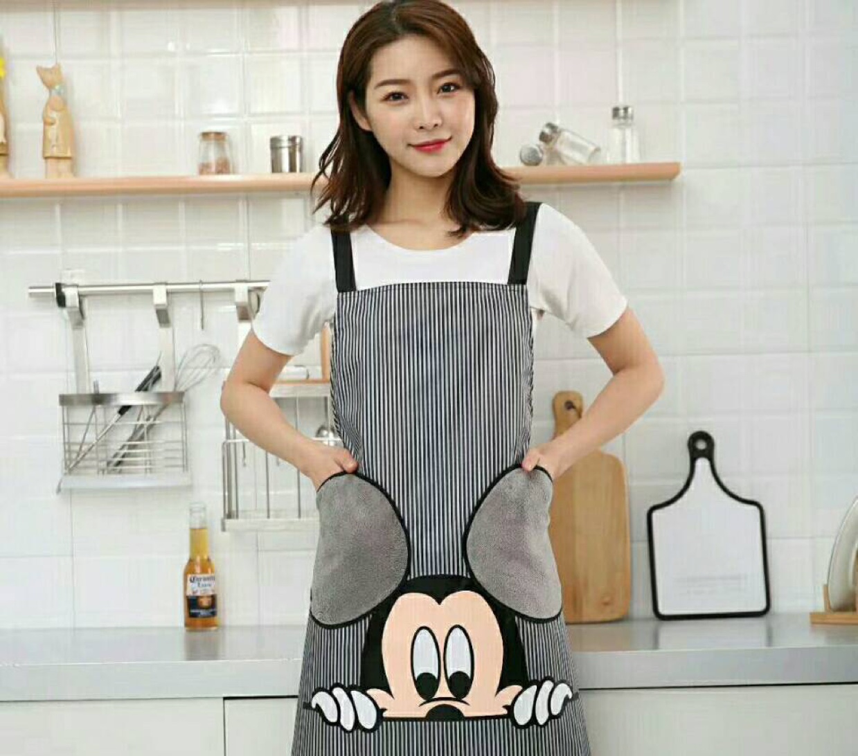 Thickened waterproof apron and rag thumbnail