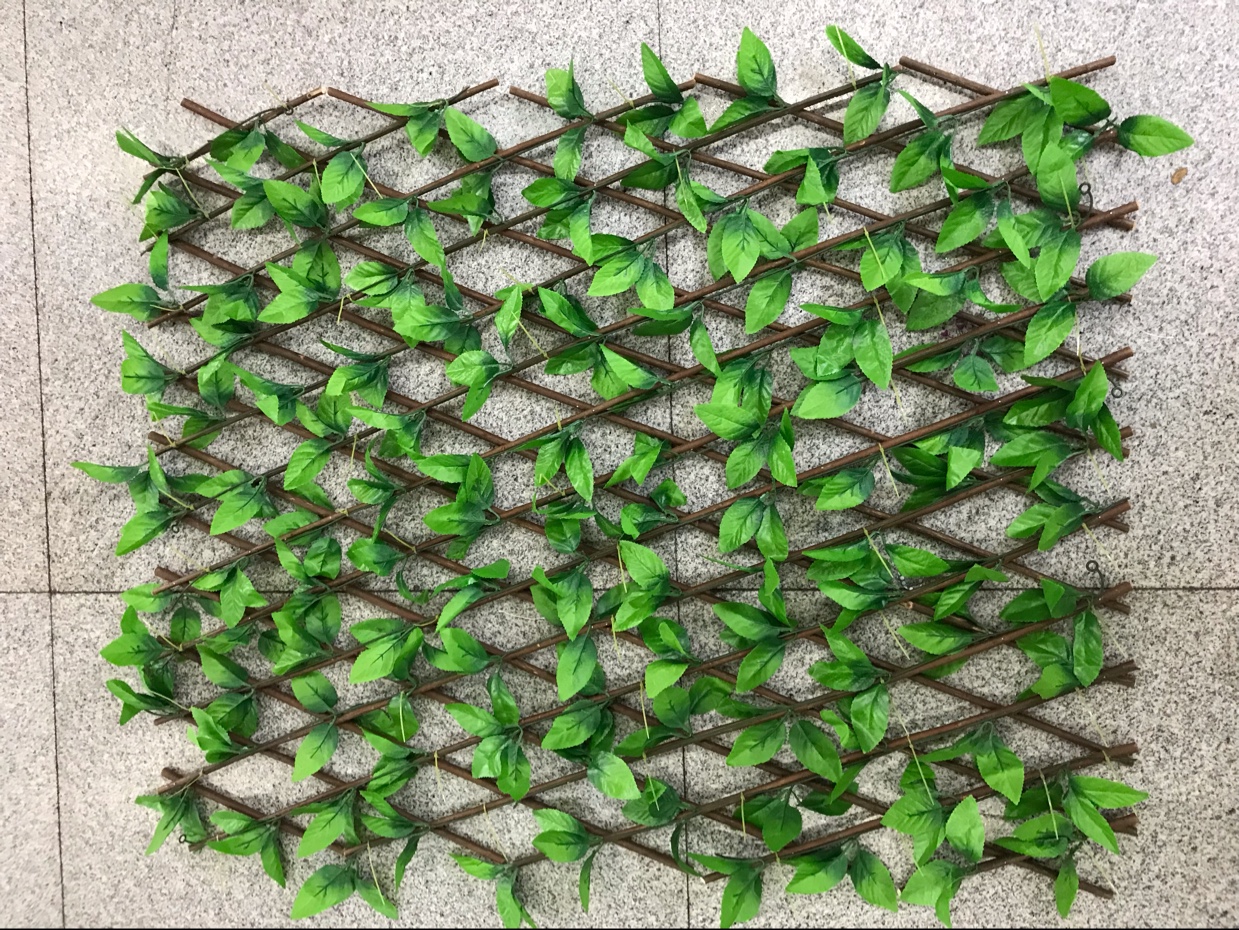 Living Room Background Decoration Simulation Plant Decoration Preferred Three-Pronged Leaf Fence