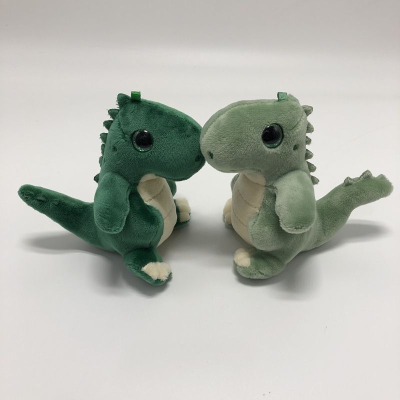 4 inch big eyes sitting dinosaur plush toy key chain hanging grab machine doll boutique doll supply