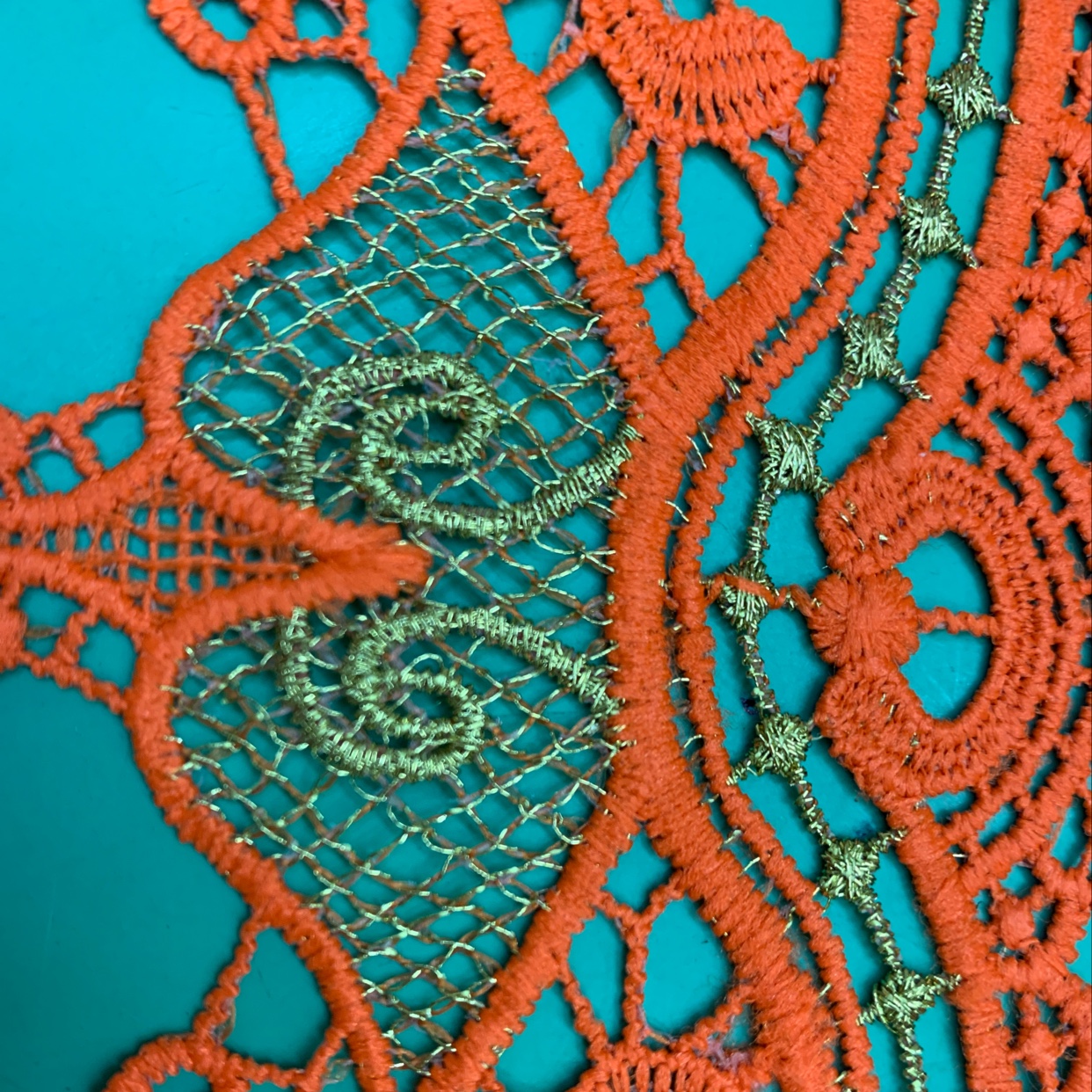 a1003 Orange milk thread with gold thread Specification image