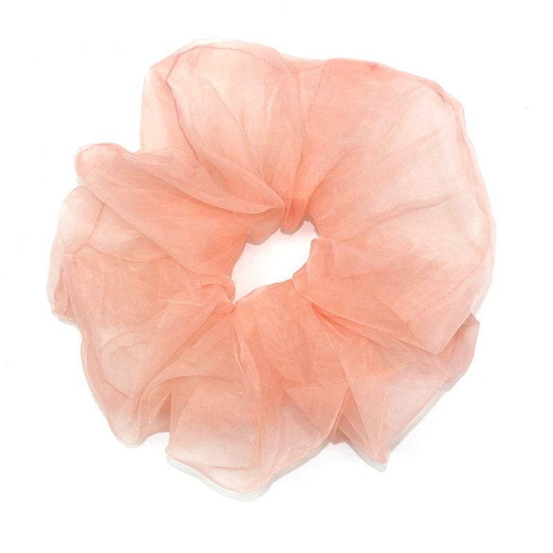 A fashionable and simple new large-diameter organza large intestine hair band headwear for women. Wholesale Specification image