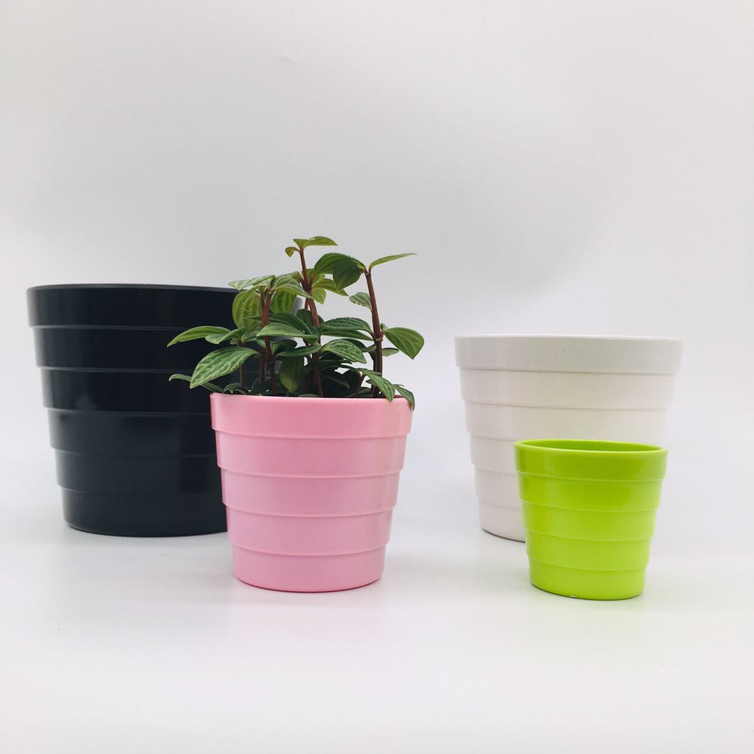 工厂直销塑料花盆Y19密胺花盆 塑料花盆 仿瓷花盆图