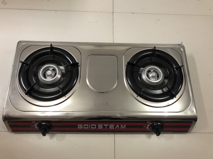 Table stainless steel panel honeycomb double burner gas cooker thumbnail