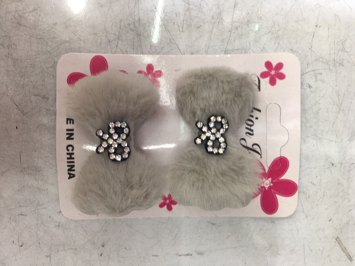 Rabbit hair 5.5 cm bow tie pair thumbnail